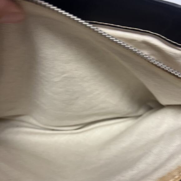 Michael Kors Womens Black Leather Satchel Bag Purse Handbag - Picture 12 of 16